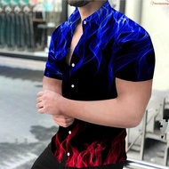 Colorful Printing T-shirt for Men Male Slim Body Shape Enhancement Shirts