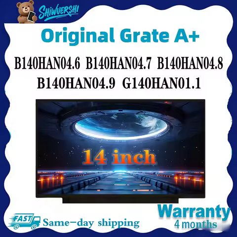 Original New A+ 14 inch Slim Laptop Lcd Screen Monitor Panel B140HAN04.6 B140HAN04.7 B140HAN04.8 B14