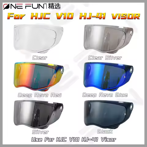 V10 Helmet Visor, for HJC V10 HJ-41 Motorcycle Helmets, UV-Protective, Scratch-Resistant, Quick Inst