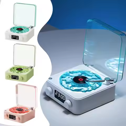vinyl record player Wireless Retro Sleep Aid Speakers Music Center White Noise W Bluetooth Light Sou