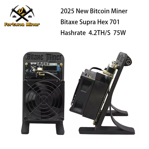 NEW Bitaxe Supra Hex 701 Bitcoin Miners 4.2Th/s 75W 6*BM1368 Asic Chip SHA256 Crypto Solo BTC Mining
