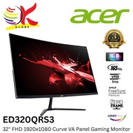 ACER 32" NITRO ED320QR S3 / ED320QRS3 LCD FULL HD (1920x1080P@165HZ) VA PANEL CURVE LED GAMING MONIT