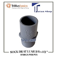 3/ 4 x 1 2 INCH OUTER THREAD SOCK - TRILLION 3/ SDL 4 x 1/2" VALVE SOCKET