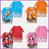 HT LoveLive Sunshine Aqours Cosplay 3D T-shirt - Women's Plus Size