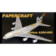 Etihad Airbus A380-800 plane papercraft pattern sheet (2OP-Aa6)
