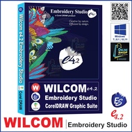 🔥Wilcom+Coreldraw+65K Design Free🔥Embroidery Studio e4.2🔥Full Version👌No Need Dongle Use Life Time