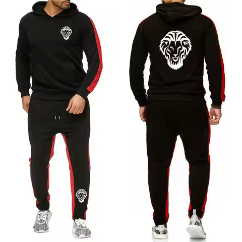 Leon Athletic Club de Bilbao 2022 Men's New Fashion Tracksuit Autumn Hoodie + Sweatpants Two Piece S