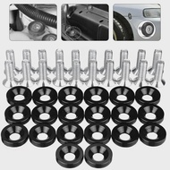 40pcs M6 Aluminum Hex Head Bolts & Fender Washer Screws - Universal Car Modification JDM Auto Bumper