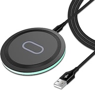 Wireless Charger, 15W Fast Wireless Charging Pad Certified Charger Station for Samsung Galaxy S24 S24+ S23 Ultra S22 S21 S20 FE Ultra 5G S10 S9 S8,Pixel 8 pro 7a 7 6 Pro,iPhone 15 Pro Max 14 13 SE 12