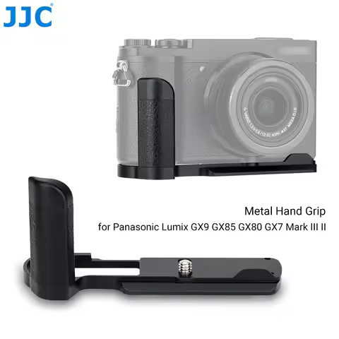JJC DMW-HGR2 Metal Hand Grip Camera Grip Tripod Quick Release L Plate Bracket for Panasonic Lumix GX