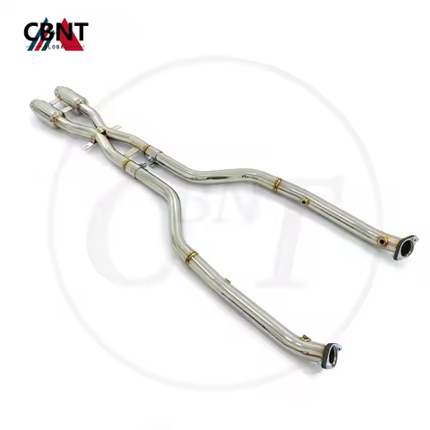 CBNT Exhaust Mid Pipe with Resonators 60mm/2.36inches for BMW E90 E92 M3 High Quality SS304 Tuning M