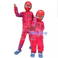 Kostum Anak Spiderman / Kostum Superhero Anak / Setelan Kostum Anak Cowo / Baju Kostum Superhero