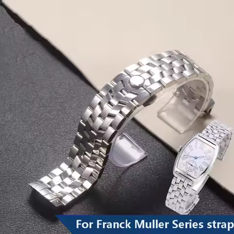 22mm High Quality Stainless steel Watchband Folding Buckle Watch Strap For Franck Muller Series Men 