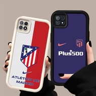 HK-6 Atletico Madrid Shockproof Casing for Black and White Silicone OPPO Realme Reno C20A A16E A16K 
