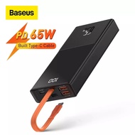 Baseus Elf 20000mAh 65W Power Bank Built in Type-C Cable Portable Charger Powerbank