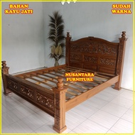 dipan kayu jati / dipan jati/dipan rahwana / tempat tidur / dipan minimalis / dipan kasur 180x200