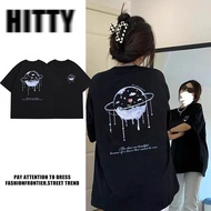 HITTY Woman t shirt oversize korean style woman baju wanita baggy shirt oversized shirt woman BLUE P