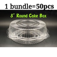 BENXON- OPS C35 /Shangwei Ops L5=  8" Round Plastic Cake Tray with Lock (50pcs) / Bekas Kek Bulat 8"