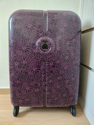 Delsey 24吋紫色花紋雙層防盜拉鍊行李箱/喼/24inch Double-Layer Anti-Theft Zipper Luggage/Baggage/Suitcase