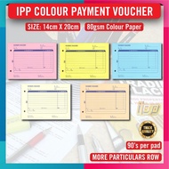 IPP Colour Payment Voucher 90's x 1ply 80gsm Colour Paper / Payment Voucher / Buku Baucer -