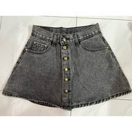 GBJ Jeans Button Skirt M-Lsize