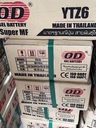 แบตเตอรี่ แบบแห้ง OD Battery YTZ6 (12V 6A) (OD) (CBR150R CLICK125i PCX125150 SCOOPY-I ปี17) รหัส OD-