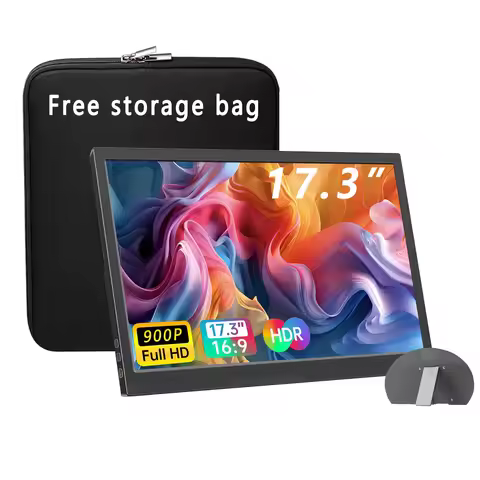 AHXJKA 17.3 Inch Portable Monitor 1600*900P IPS With Type-C Mini HDMI For Phone Laptop XBox PS4/5 Ma