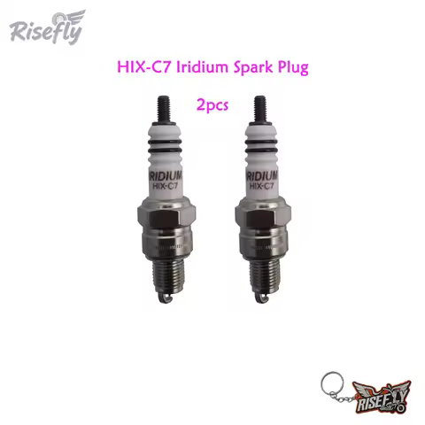 Risefly 2x HIX-C7 Iridium Spark Plug For 50cc 110cc 125cc 150cc 160cc 170cc 180cc 190cc Pit Dirt Bik