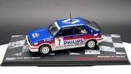 ixo 1:43 Renault 11 Turbo WRC 1987雷諾拉力賽車合金車模型玩具
