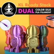 Smith3D Dual-color PLA Filament Silk Quantum PLA  1kg /Spool 1.75mm for 3D Printer Multi Color