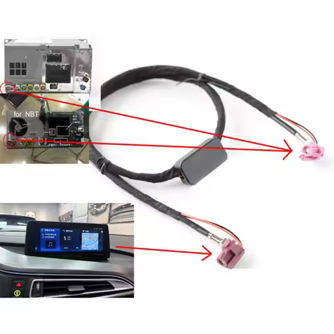 For BMW NBT For EVO Display Video Cable LVDS Line 9V Voltage for Rear Installation Compatible with F