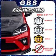GBS AUTO 4 Inch 3.5 Inch LED Fog Light 60W Amber Yellow Signal Chips Offroad Driving Fog Lights DRL 
