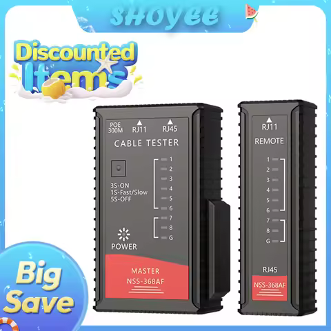 LAN Cable Tester, POE Burn-Proof Network Cable Tester, RJ45 RJ11 CAT5 UTP LAN Cable Tester, Network 