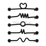 PIERCING H BARBEL EARING MOTIF EARRINGS FOR MEN AND WOMEN FASHION ACCESSORIES CALA.SAFIYA LATEST