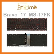 MSI BARVO 17 A4DDR MS-17FK KEYBOARD MS-16J1 16J2 16J3 16J41 MSI KEYPAD LAPTOP REPLACEMENT RED LIGHT 