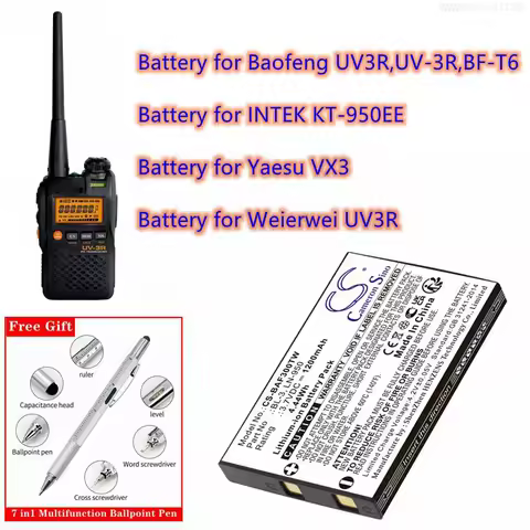 Two-Way Radio Battery 3.7V/1200mAh BL-3, LN-950 for Baofeng UV3R, UV-3R, BF-T6, INTEK KT-950EE, Yaes