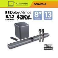 SonicGear StudioBar 3000 5.1.2 ch Soundbar Dolby Atmos  | 700w | 8" Wireless Subwoofer