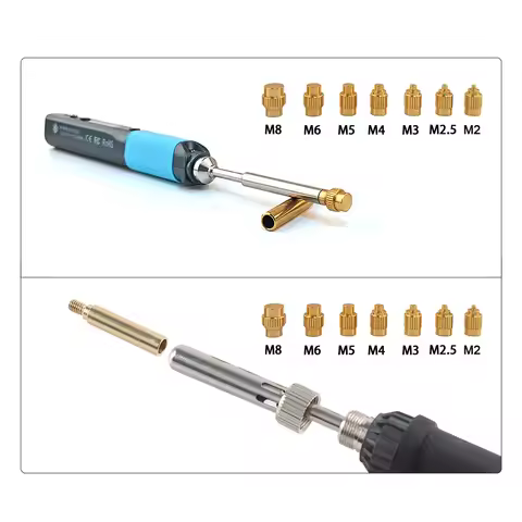 TS/T65 Hot Melt Brass Nut Insert Kit 3D threaded hole implantation M2-M8 kit Used for TS101 Pinecil 