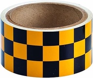 Brady 76321, Reflective Checks Tape," Height x 2" Width, Black and Yellow, Legend"(Black & Yellow Ch