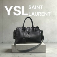 ㊣✨YSL✨SAINT LAURENT 聖羅蘭 黑色 拼接 壓紋 鱷魚紋 烤漆 兩用 醫生包 手提包 肩背包包/二手精品/保證正品🌳二手樹屋🌳
