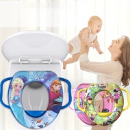 Baby Seat Cushion Train Potty Seat Toilet with Handle Tempat Duduk Mangkuk Tandas lembut Untuk Budak Belajar Buang Air