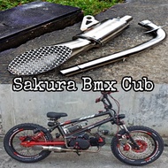 knalpot bmx cub SAKURA  gratis tulis nama suka suka jupiter supra smash shogun all bebekan bmx cub