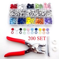 Snap Button Press Installation Tool Set Button Pliers With 200 PCS Clothes Snap Buttons - SMD