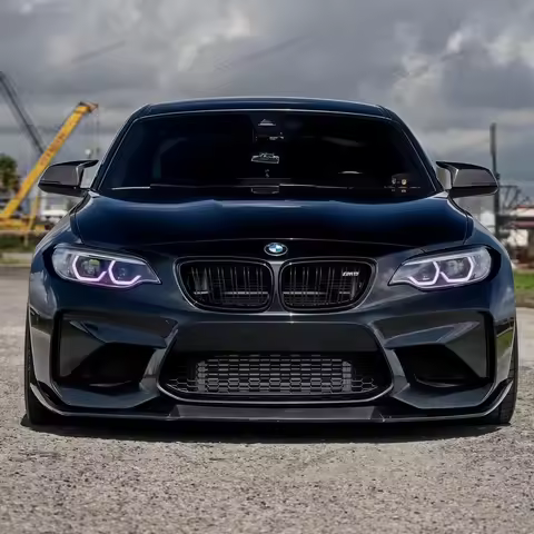 CS Style Glossy Black Front Bumper Lip Spoiler Diffuser Splitter For BMW F87 M2 2015-2021 High Quali