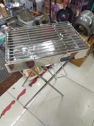 IHAWAN BBQ GRILL WITH STAND FOLDABLE PURE STAINLESS STEEL SIZE 12x22INCHES GOOD QUALITY