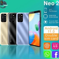 COD+hp murah 4G/5G hp 500 ribuan NEO2 PRO 5g hp Ram6GB+Rom128GB 5.5