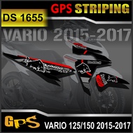 DS 1655 Sticker Striping Motor VARIO 125 &amp; 150 TAHUN 2015-2017 List Variasi Redbull