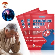 Amonghot> 6 Pcs/Bag Of Headache Relief Patch To Treat Migraine Dizziness Pain Relief And And Sleep O