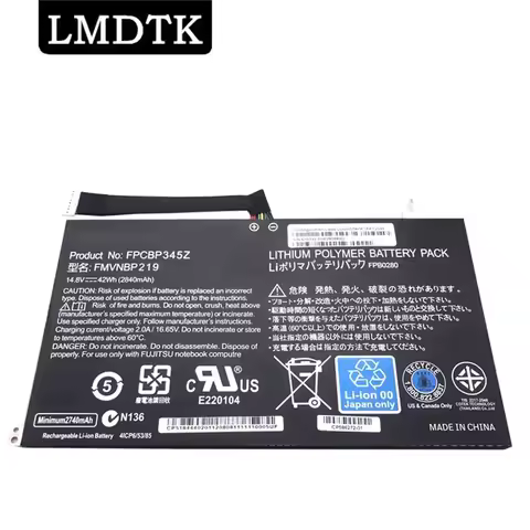 LMDTK New FMVNBP219 FPCBP345Z Laptop Battery For Fujitsu LifeBook UH572 UH552 Ultrabook FPB0280 14.8