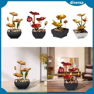 [Direrxa] Water Fountain Iron Fengshui Home Decor Traditional Tabletop Ornament Garden Water Fountain Meditation Desktop Fountain